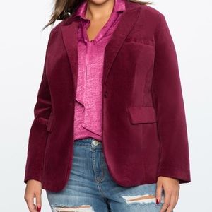 NWT Eloquii Size 18 Red Velvet Blazer